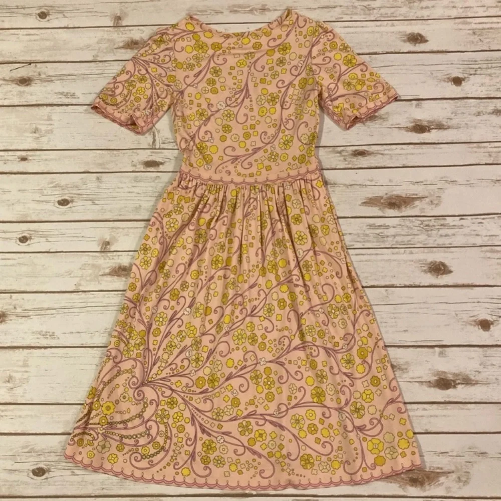 Vintage Emilio Pucci Soft Pink Floral Dress